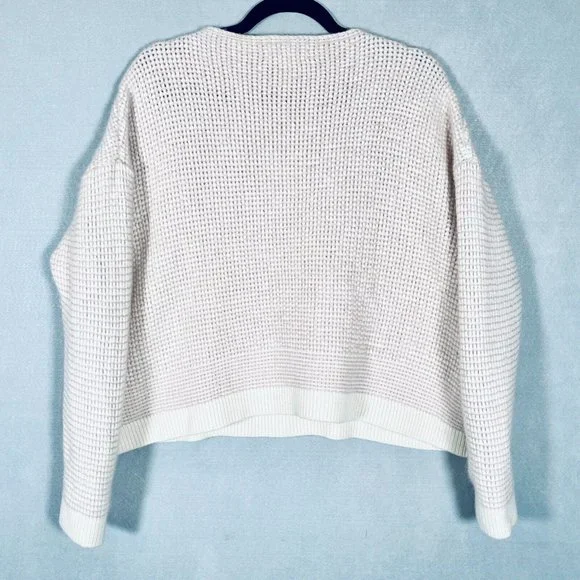 Nordstrom Cashmere Sweater Womens M Light Pink Crew Neck Pullover Boxy - Picture 5 of 9